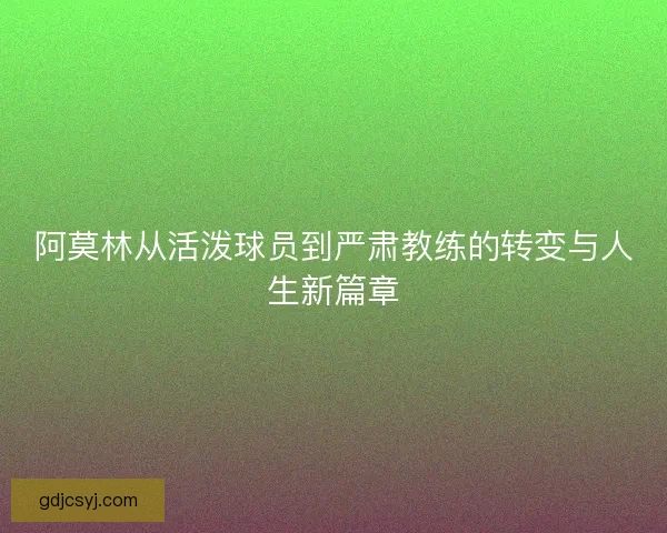 阿莫林从活泼球员到严肃教练的转变与人生新篇章